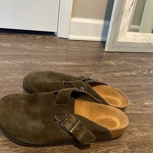 Chocolate Birkenstock bostons